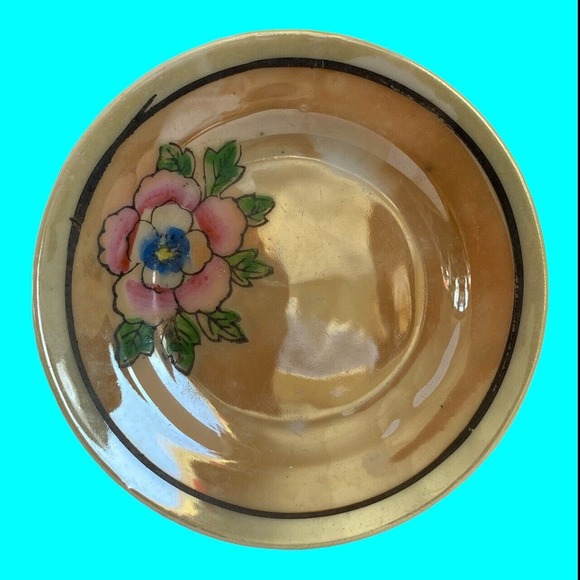 Vtg Japanese Lustreware Doll Dishes, Doll Tea Set, Tiny Dishes, 14 pcs - Picture 5 of 16